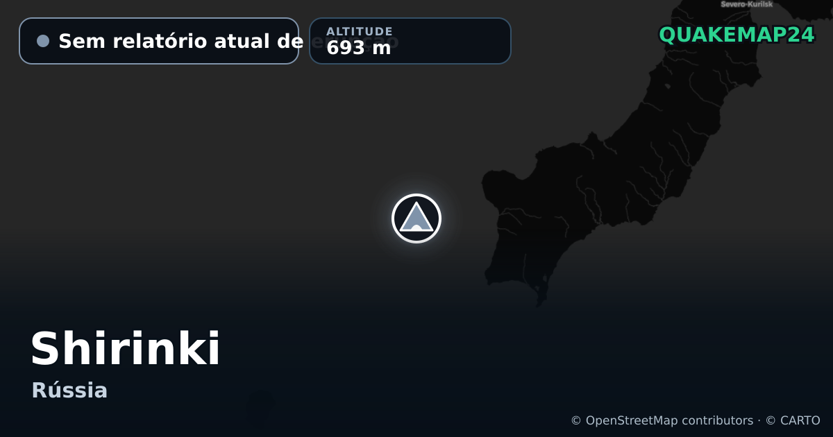 Shirinki · Sem relatório atual de erupção · 693 m