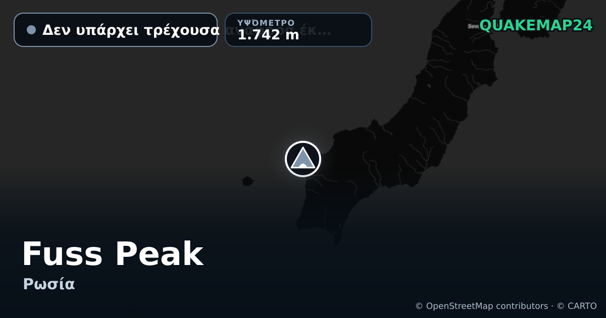 Fuss Peak · Δεν υπάρχει τρέχουσα αναφορά έκρηξης · 1.742 m