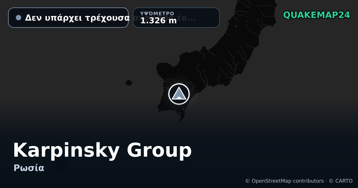 Karpinsky Group · Δεν υπάρχει τρέχουσα αναφορά έκρηξης · 1.326 m
