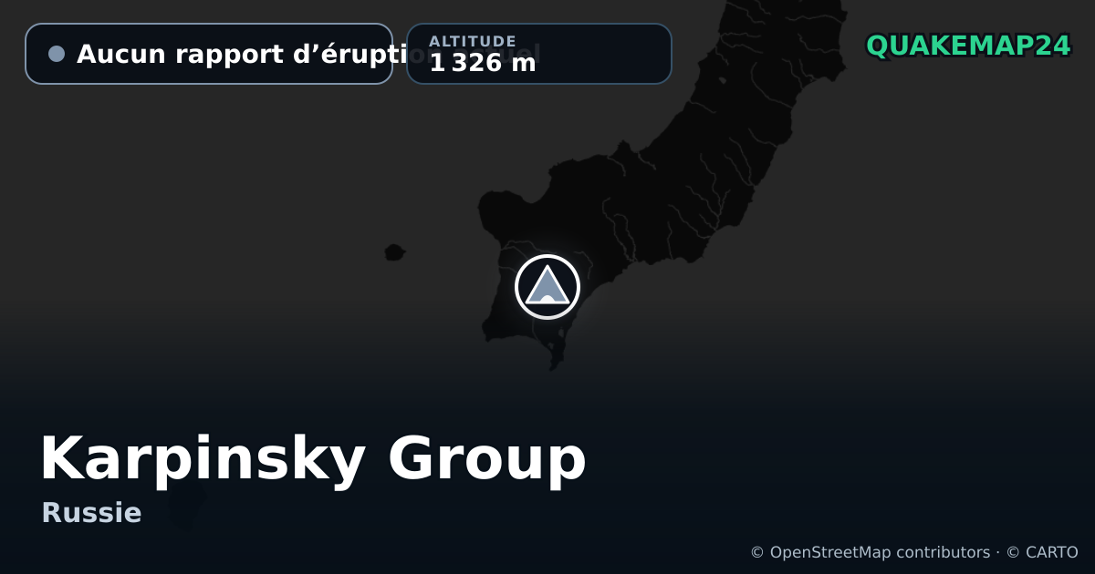 Karpinsky Group · Aucun rapport d’éruption actuel · 1 326 m