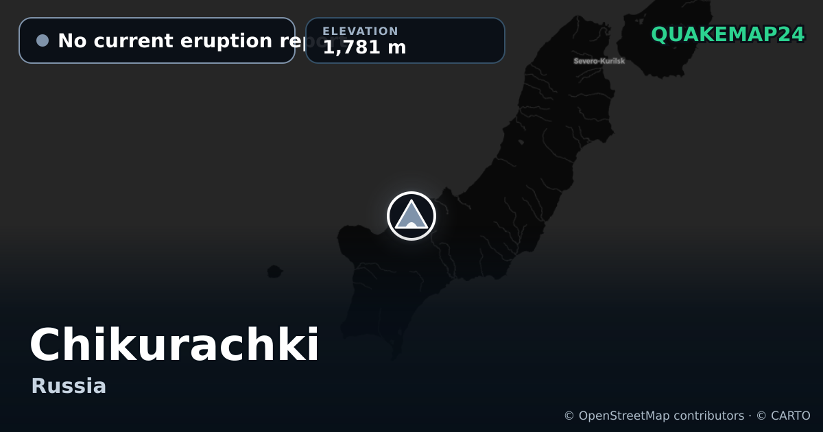 Chikurachki · No current eruption report · 1,781 m