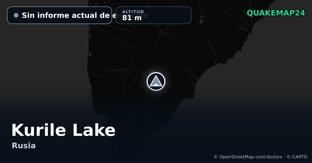 Kurile Lake · Sin informe actual de erupción · 81 m