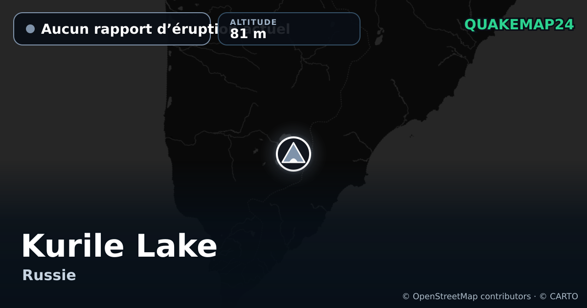 Kurile Lake · Aucun rapport d’éruption actuel · 81 m