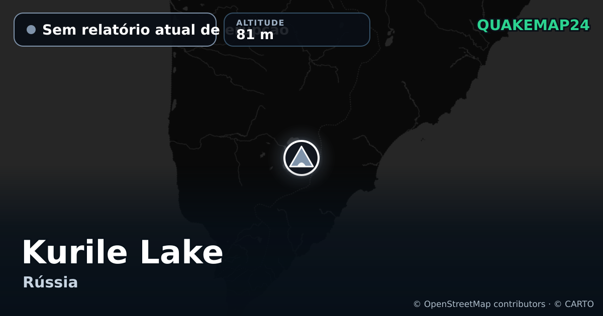 Kurile Lake · Sem relatório atual de erupção · 81 m