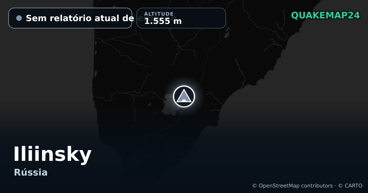 Iliinsky · Sem relatório atual de erupção · 1.555 m