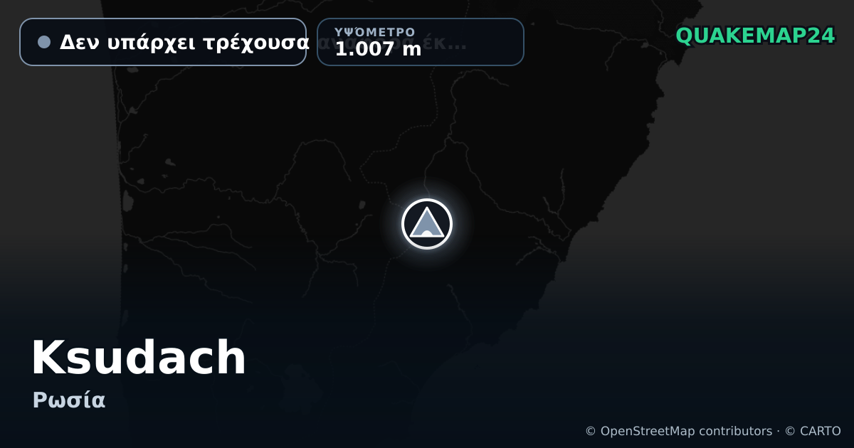 Ksudach · Δεν υπάρχει τρέχουσα αναφορά έκρηξης · 1.007 m