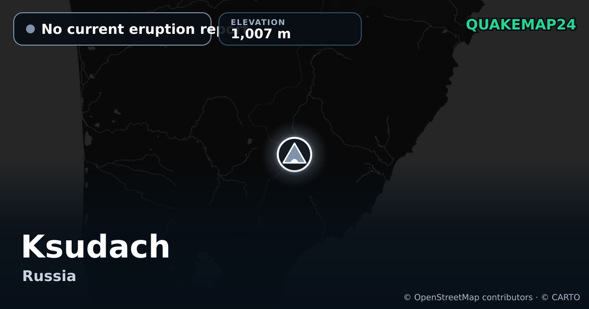 Ksudach · No current eruption report · 1,007 m