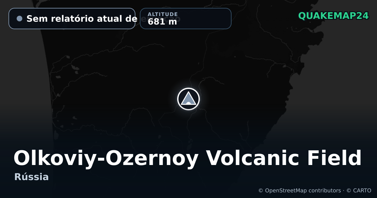 Olkoviy-Ozernoy Volcanic Field · Sem relatório atual de erupção · 681 m