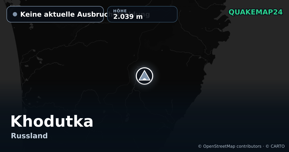 Khodutka · Keine aktuelle Ausbruchsmeldung · 2.039 m