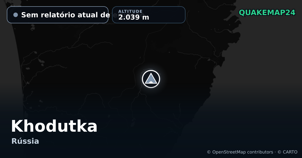 Khodutka · Sem relatório atual de erupção · 2.039 m