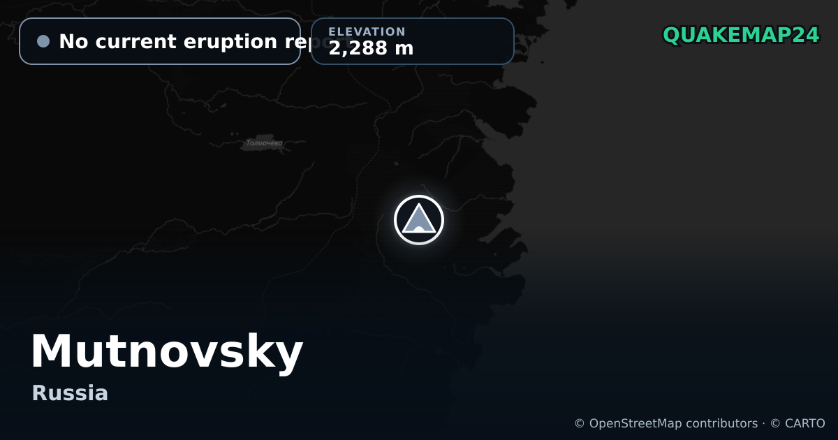 Mutnovsky · No current eruption report · 2,288 m