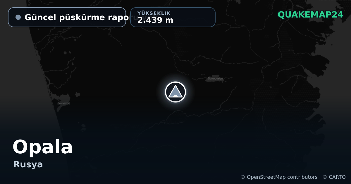 Opala · Güncel püskürme raporu yok · 2.439 m