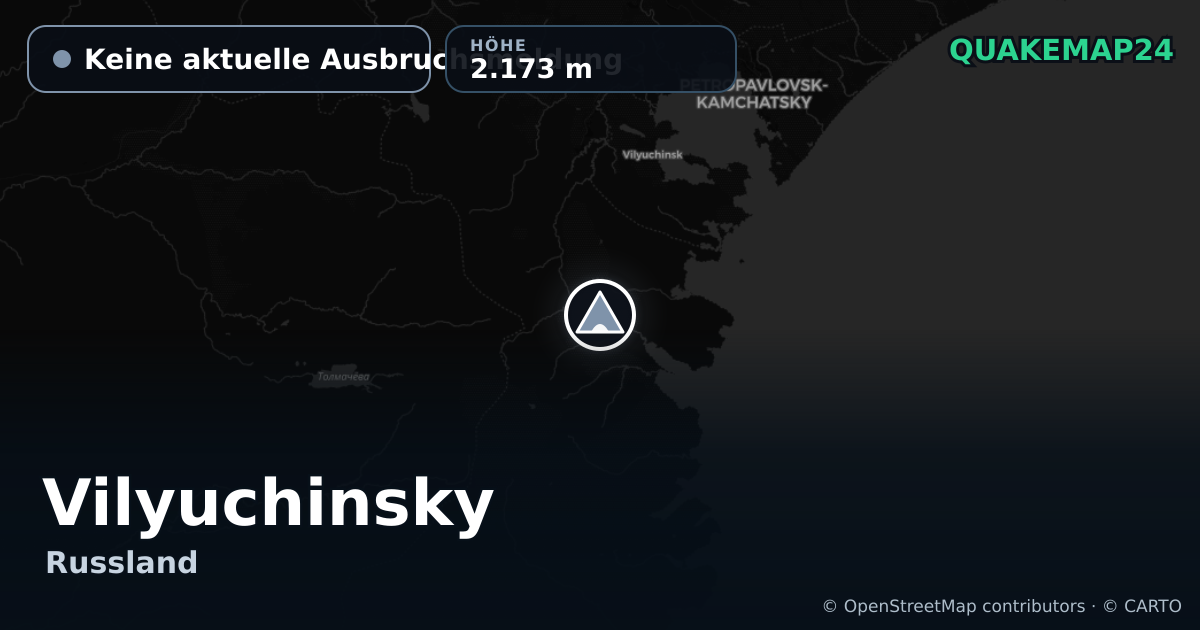 Vilyuchinsky · Keine aktuelle Ausbruchsmeldung · 2.173 m