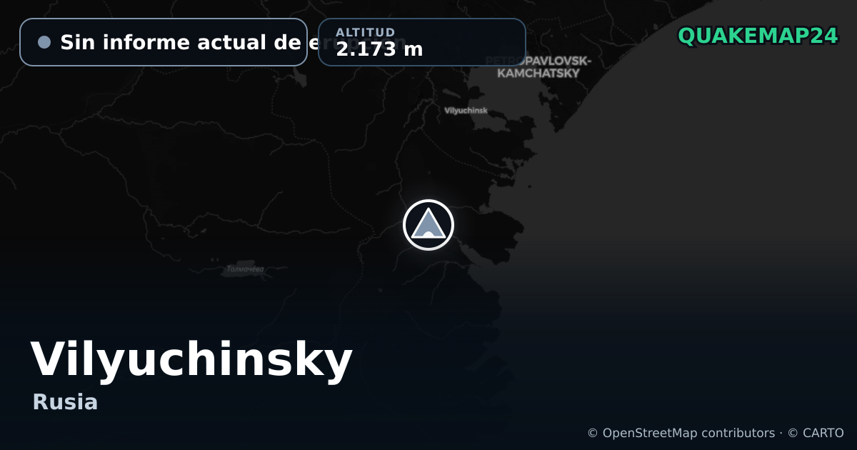 Vilyuchinsky · Sin informe actual de erupción · 2.173 m