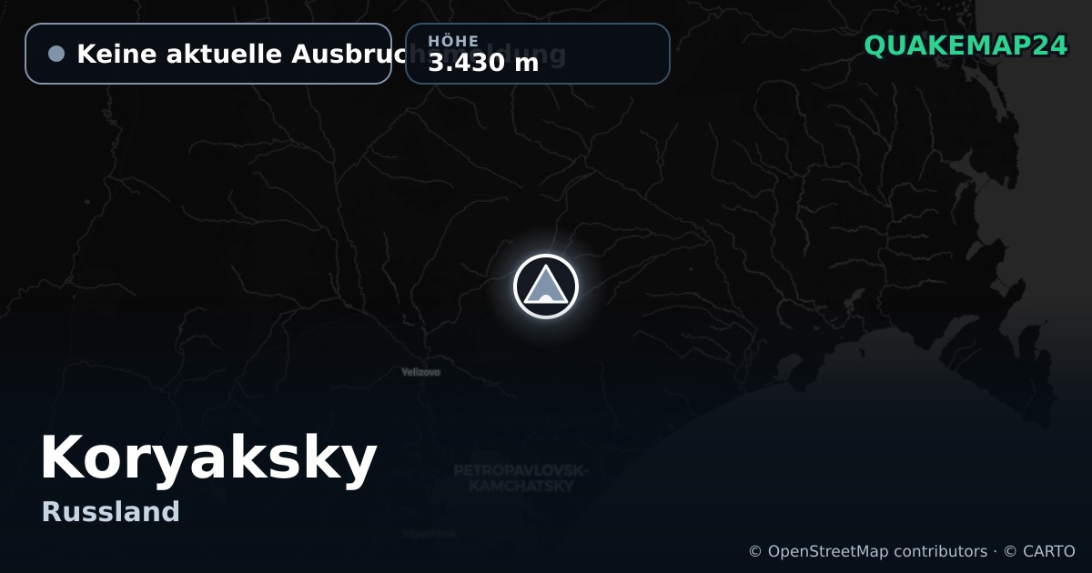 Koryaksky · Keine aktuelle Ausbruchsmeldung · 3.430 m