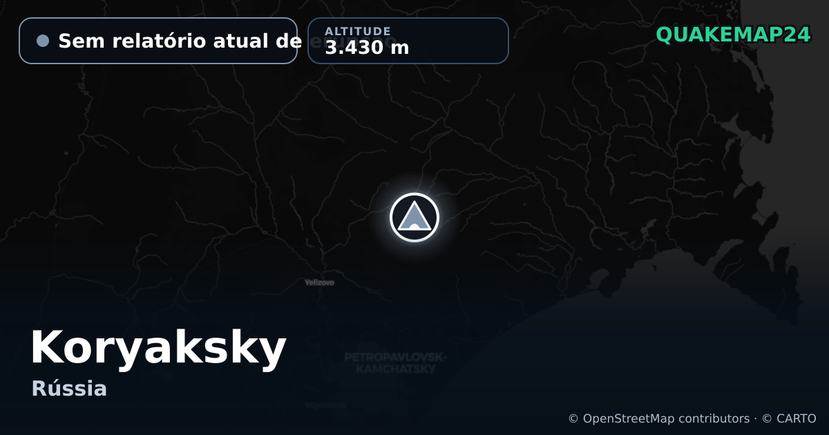 Koryaksky · Sem relatório atual de erupção · 3.430 m
