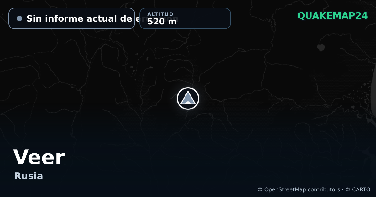 Veer · Sin informe actual de erupción · 520 m