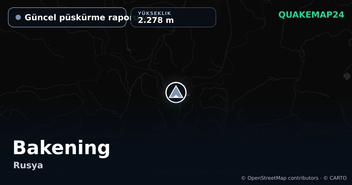 Bakening · Güncel püskürme raporu yok · 2.278 m
