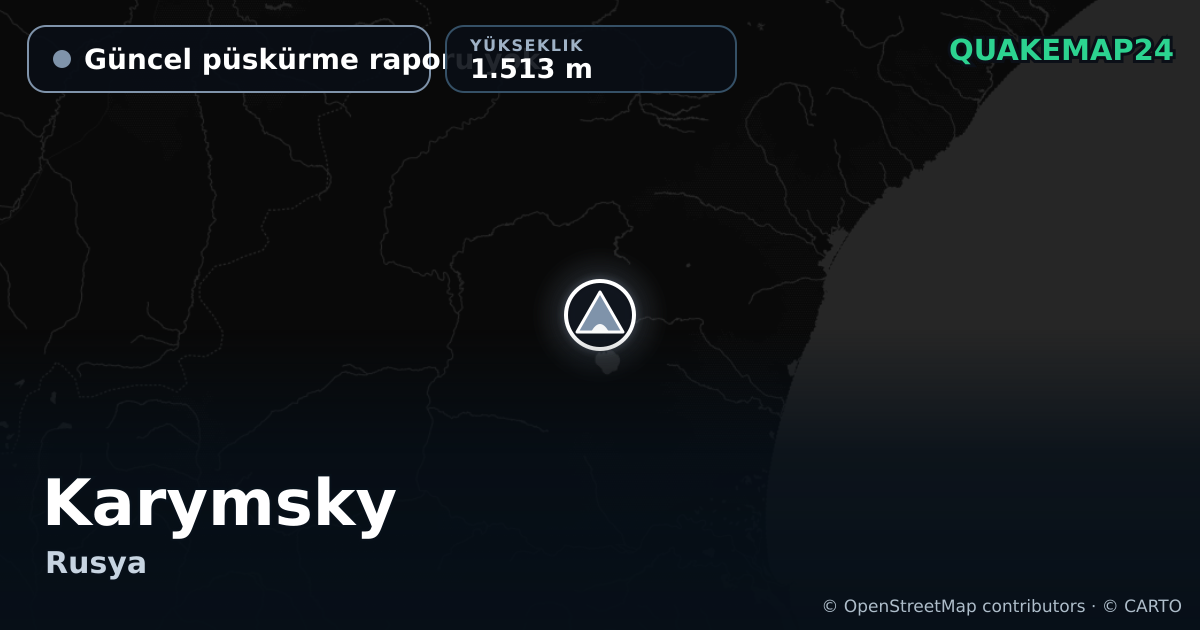 Karymsky · Güncel püskürme raporu yok · 1.513 m