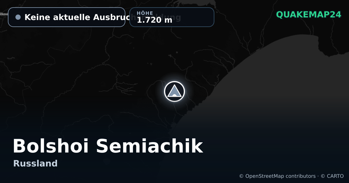 Bolshoi Semiachik · Keine aktuelle Ausbruchsmeldung · 1.720 m