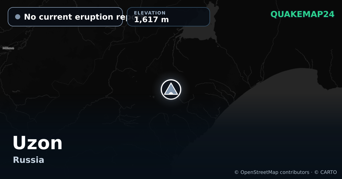 Uzon · No current eruption report · 1,617 m