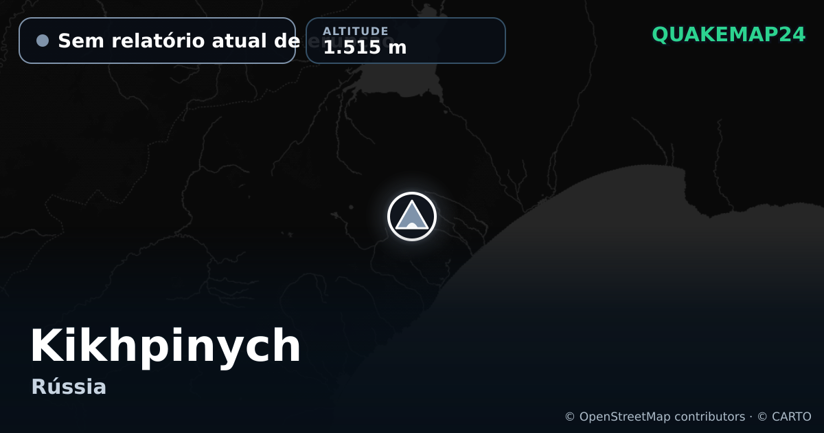 Kikhpinych · Sem relatório atual de erupção · 1.515 m