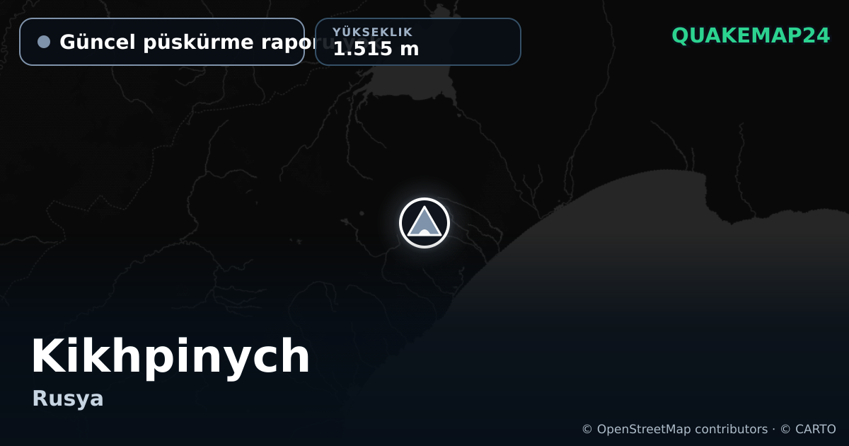 Kikhpinych · Güncel püskürme raporu yok · 1.515 m