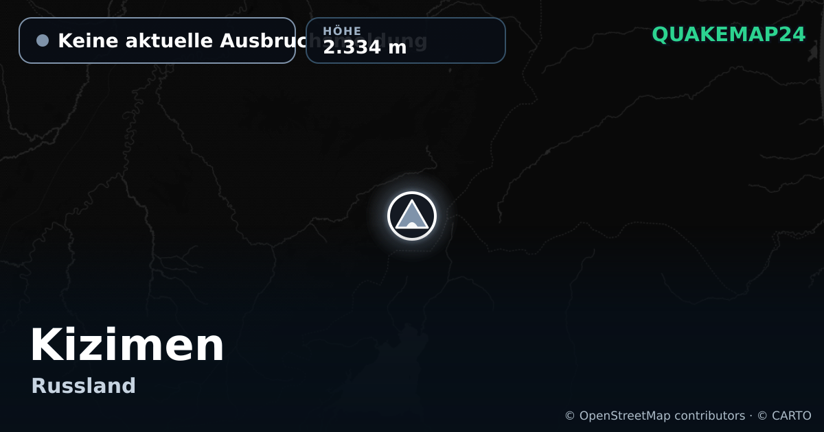 Kizimen · Keine aktuelle Ausbruchsmeldung · 2.334 m