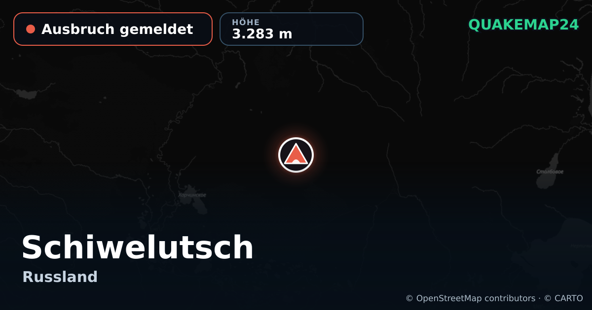 Schiwelutsch · Ausbruch gemeldet · 3.283 m