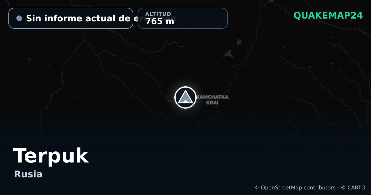 Terpuk · Sin informe actual de erupción · 765 m