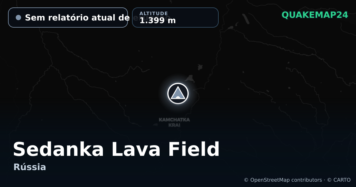 Sedanka Lava Field · Sem relatório atual de erupção · 1.399 m