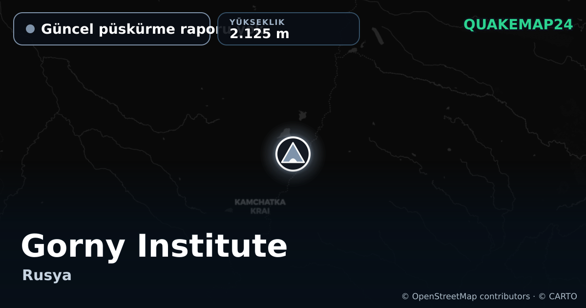 Gorny Institute · Güncel püskürme raporu yok · 2.125 m