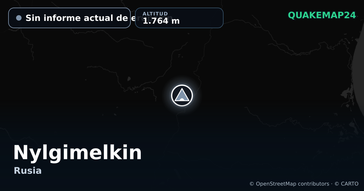Nylgimelkin · Sin informe actual de erupción · 1.764 m