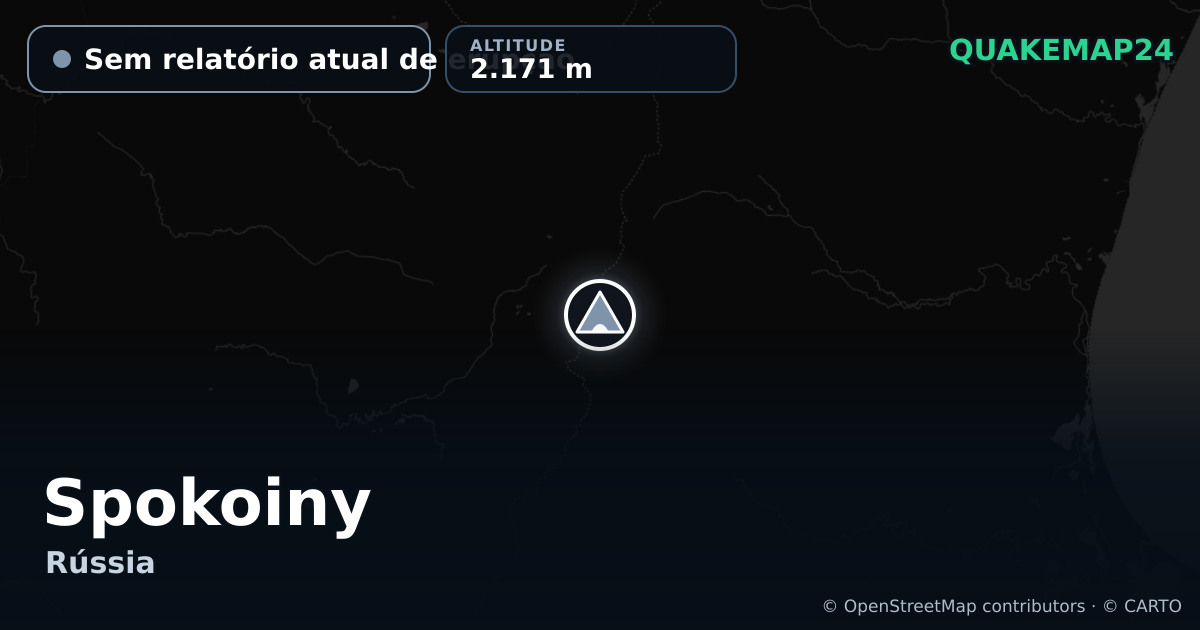 Spokoiny · Sem relatório atual de erupção · 2.171 m