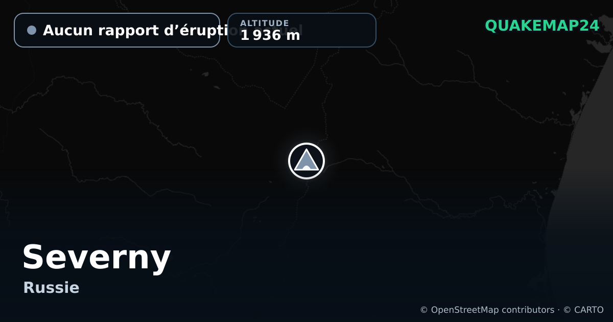 Severny · Aucun rapport d’éruption actuel · 1 936 m