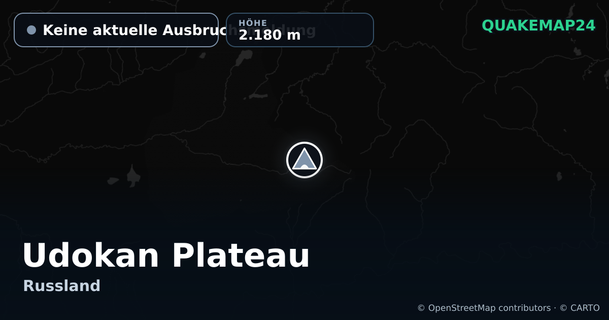 Udokan Plateau · Keine aktuelle Ausbruchsmeldung · 2.180 m