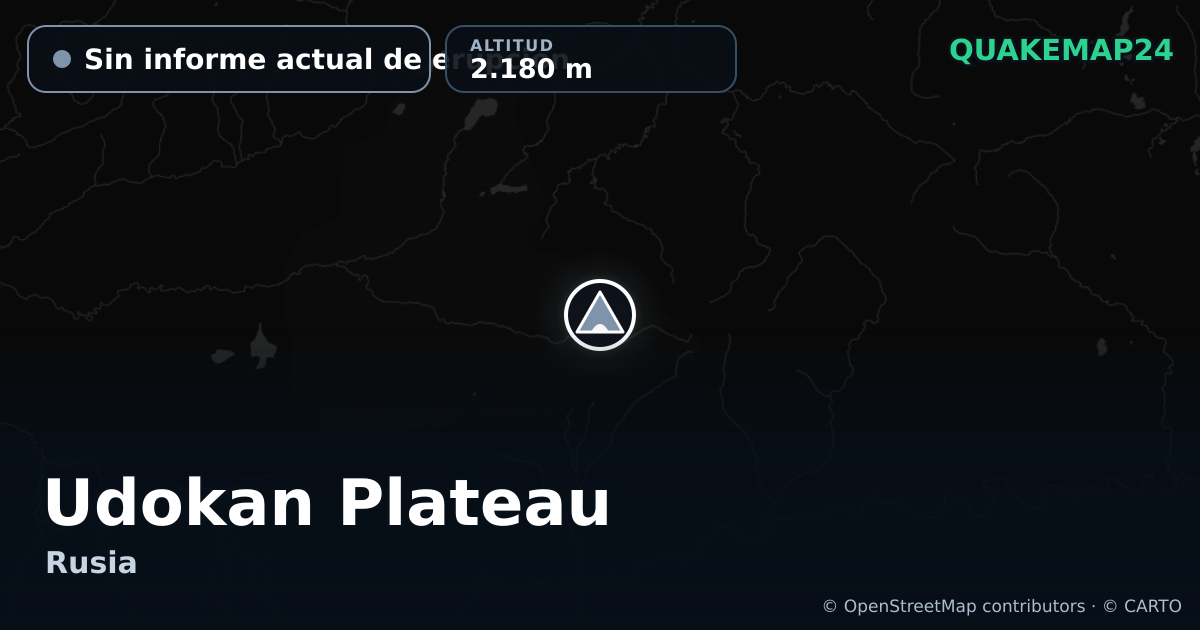 Udokan Plateau · Sin informe actual de erupción · 2.180 m