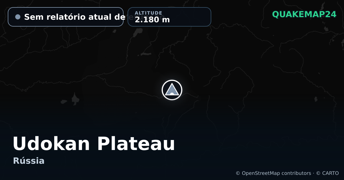 Udokan Plateau · Sem relatório atual de erupção · 2.180 m