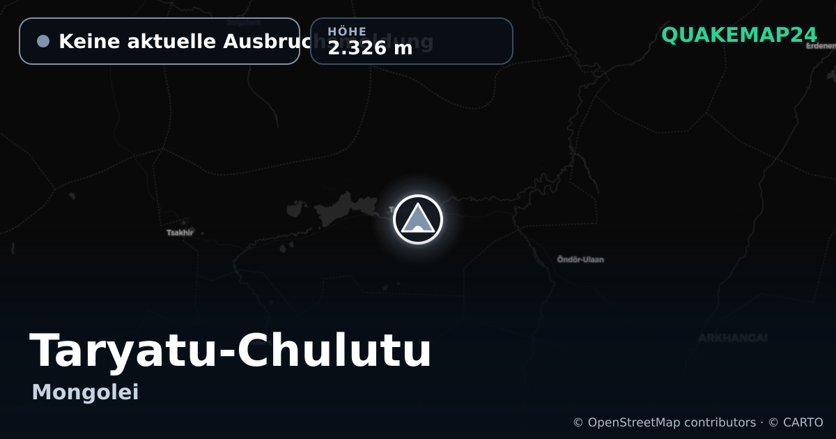 Taryatu-Chulutu · Keine aktuelle Ausbruchsmeldung · 2.326 m