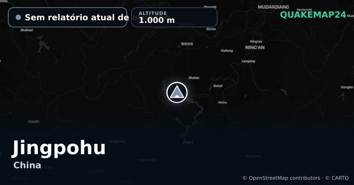 Jingpohu · Sem relatório atual de erupção · 1.000 m