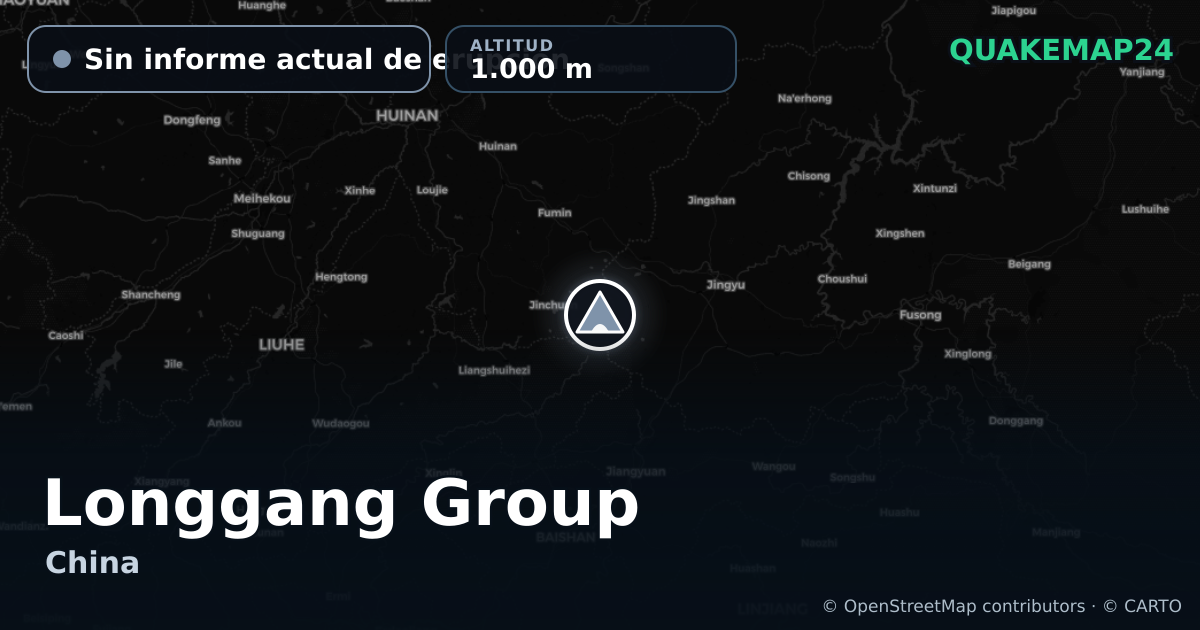 Longgang Group · Sin informe actual de erupción · 1.000 m