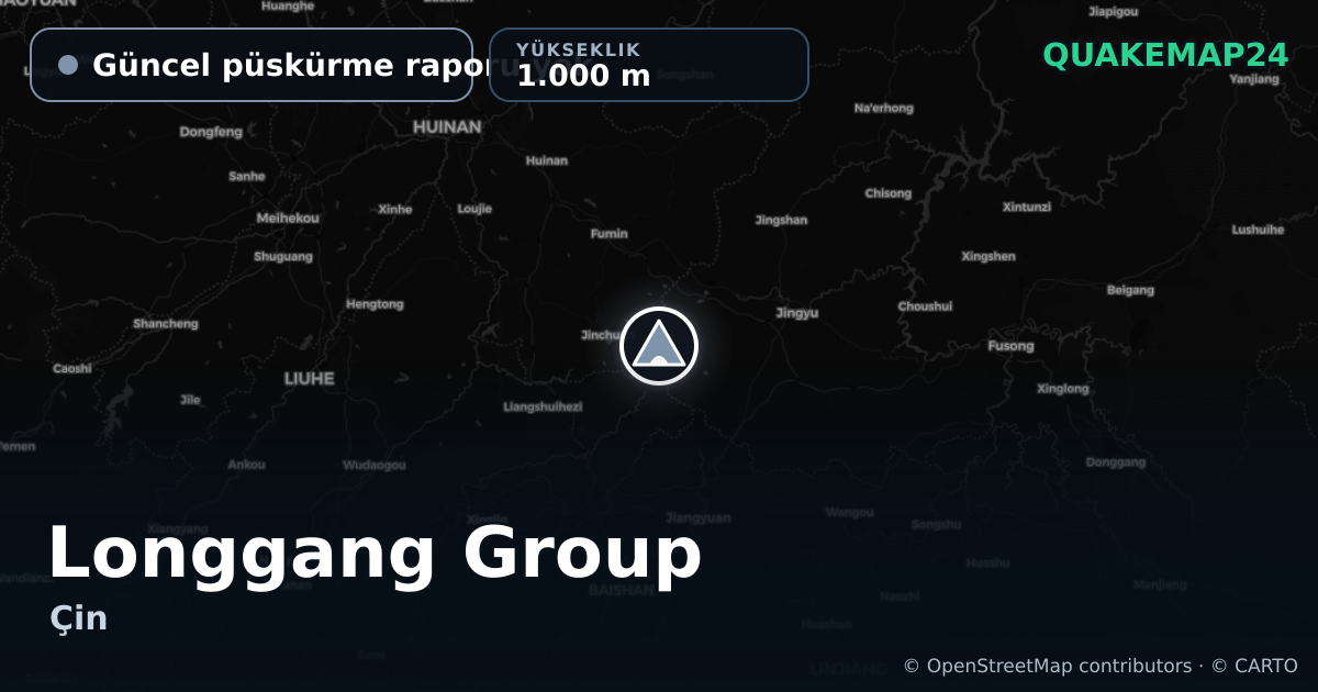 Longgang Group · Güncel püskürme raporu yok · 1.000 m