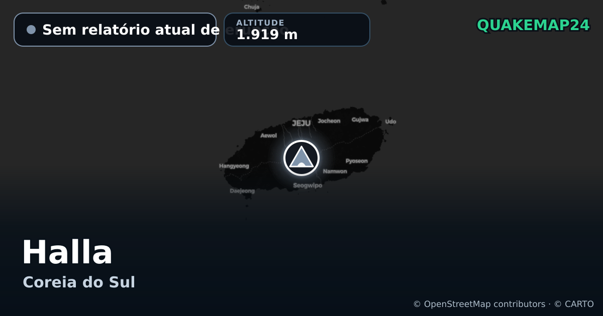 Halla · Sem relatório atual de erupção · 1.919 m