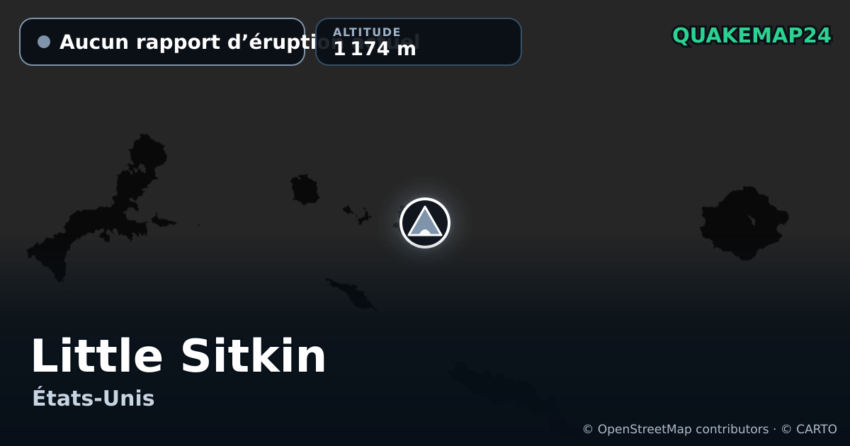 Little Sitkin · Aucun rapport d’éruption actuel · 1 174 m