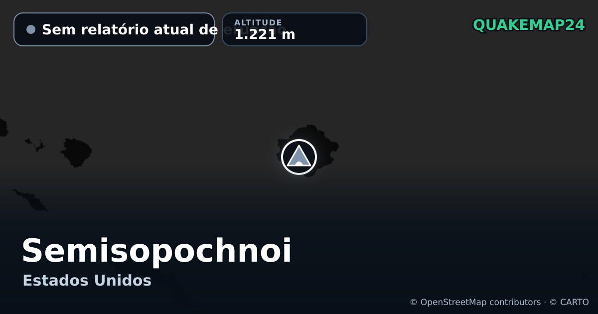 Semisopochnoi · Sem relatório atual de erupção · 1.221 m