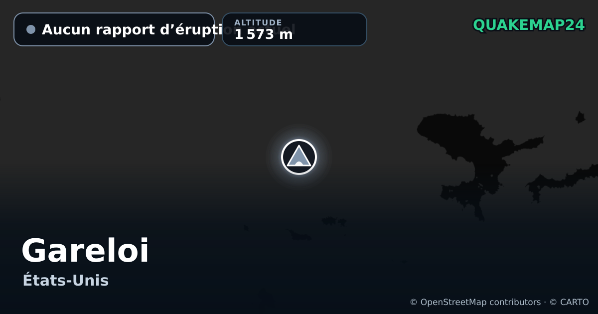 Gareloi · Aucun rapport d’éruption actuel · 1 573 m