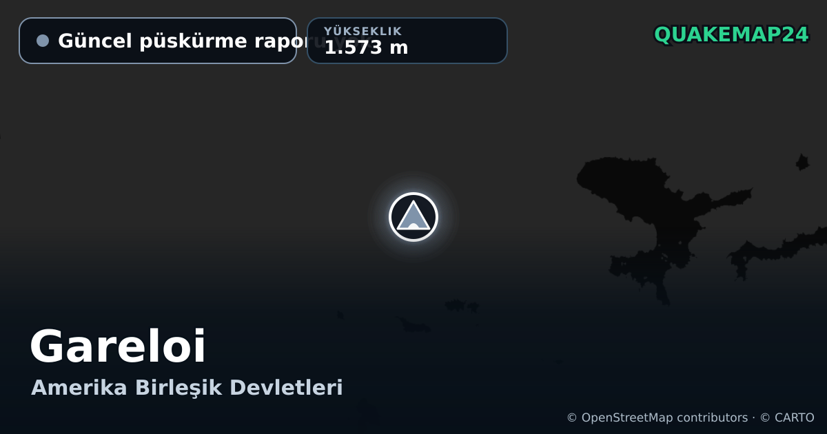 Gareloi · Güncel püskürme raporu yok · 1.573 m