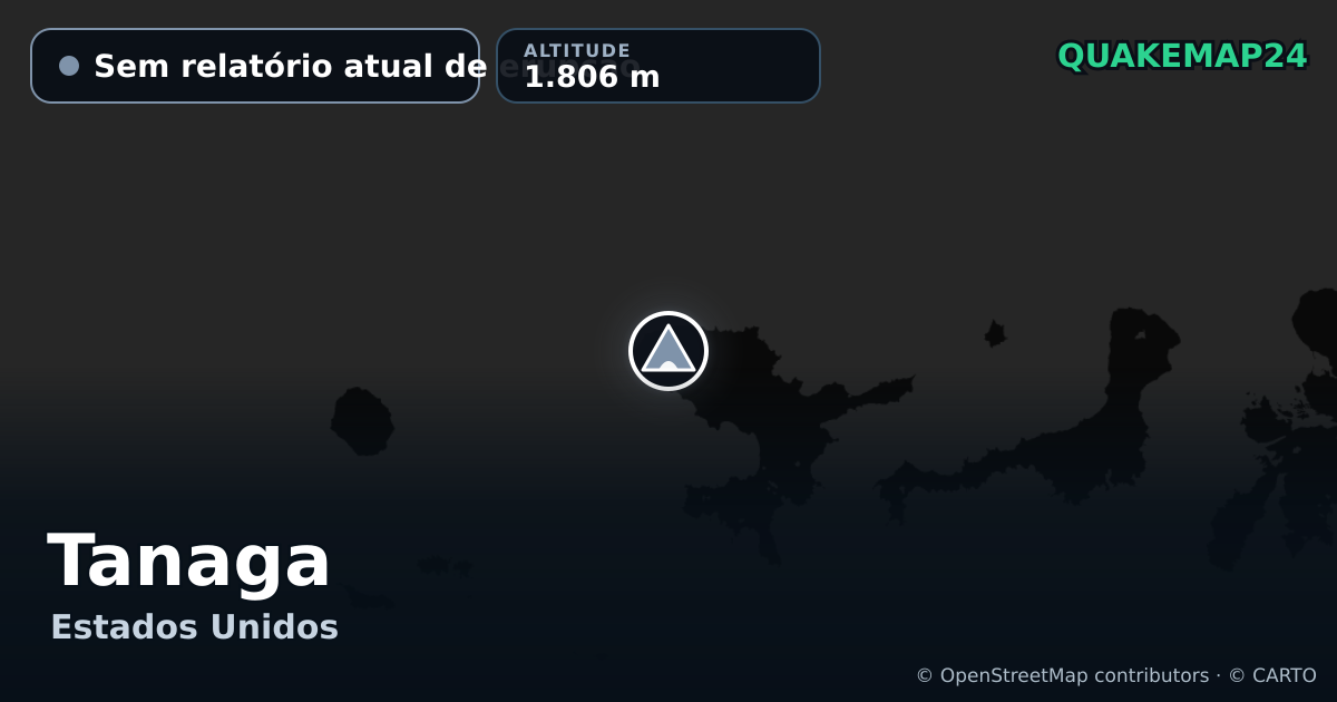 Tanaga · Sem relatório atual de erupção · 1.806 m