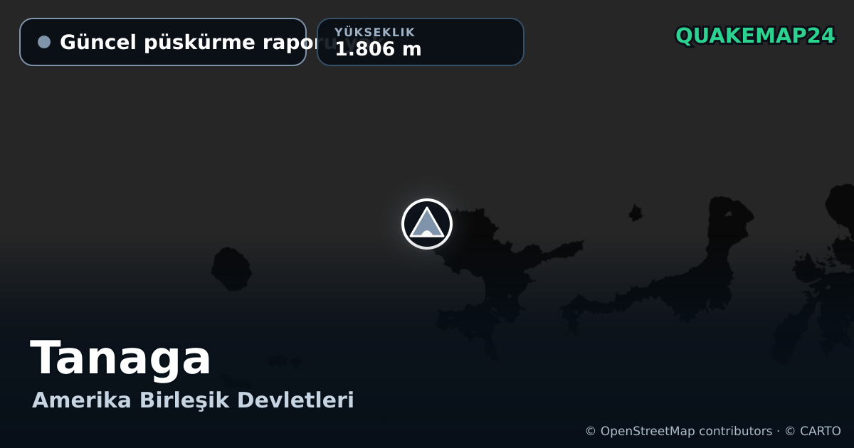 Tanaga · Güncel püskürme raporu yok · 1.806 m