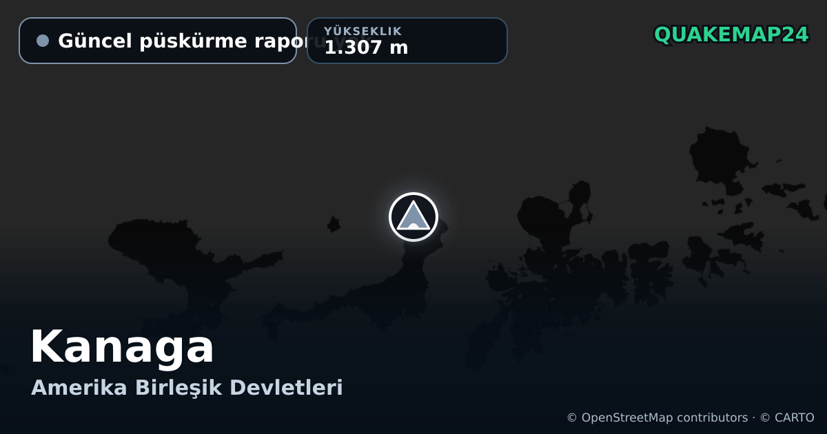 Kanaga · Güncel püskürme raporu yok · 1.307 m